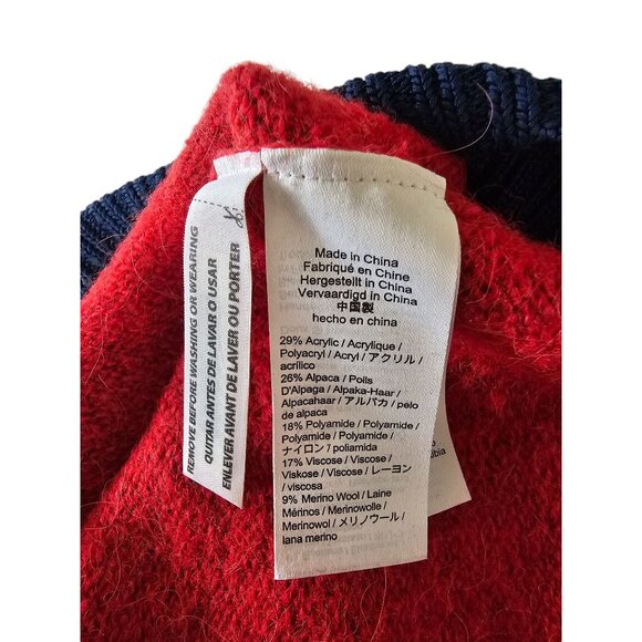 Striped J.Crew Womens Sweater Multicolor Medium Alpaca/Acrylic Blend - Picture 6 of 10